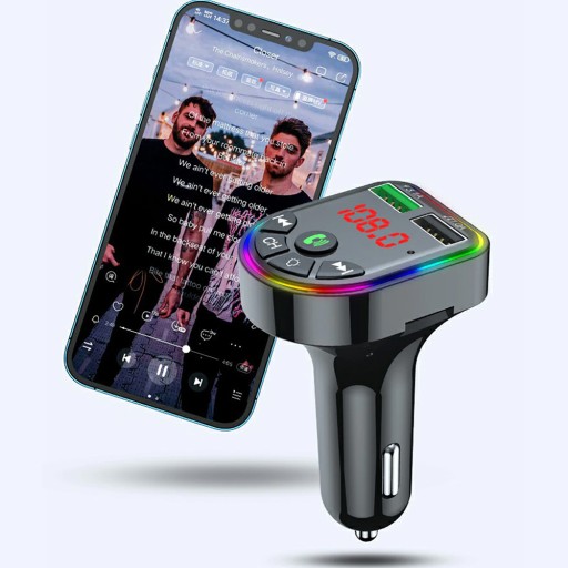 FM BLUETOOTH VYSIELAČ NABÍJAČKA DO AUTA 2x USB QC 3.0 PD