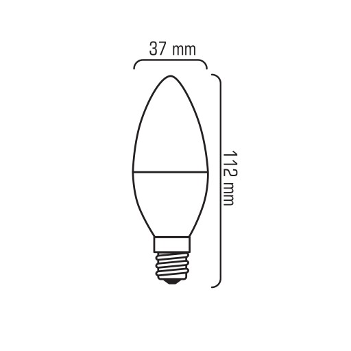 E14 LED SVIEČKOVÁ žiarovka 8W=60W 806lm Úspora energie Bez blikania 4000K