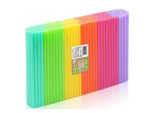 JUMBO PASTEL MIX PLASTOVÁ TUBA Slamky NA NÁPOJE NÁPOJE 24cm 250ks