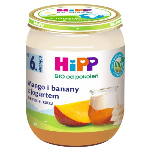 HiPP BIO Mango a banány s jogurtom po 6 mesiacoch 3x160g