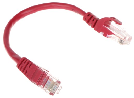 Patechcord RJ45/0,2-RED kat.5e červený 0,2 m