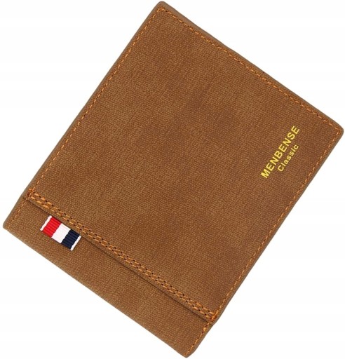 Pánska elegantná kožená peňaženka, skladacia, tenká