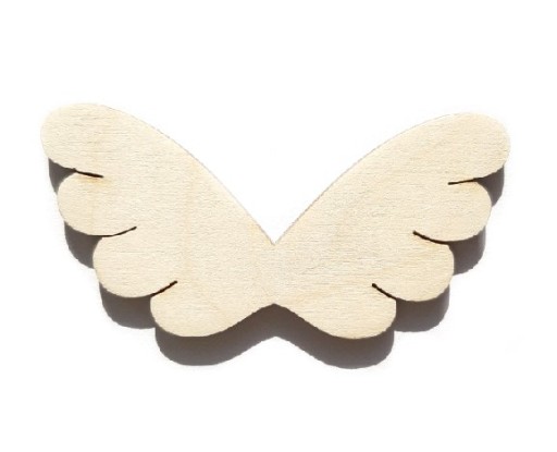 Angel wings drevená preglejka makramé 8 kusov