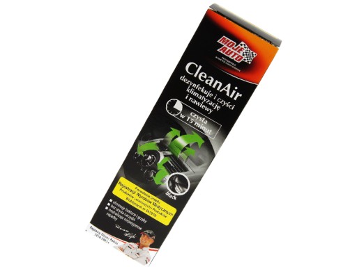 Klimatizácia a osviežovač vzduchu Moje Auto Clean AIR Black | 150 ml