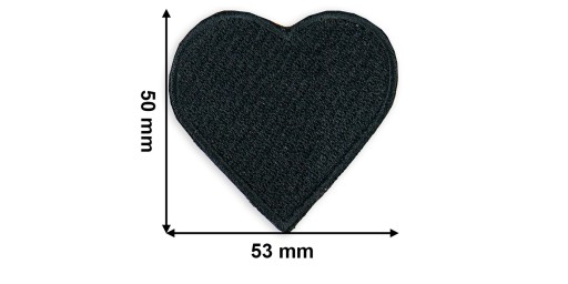 Termo vyšívacie srdce Love čierna nažehľovačka