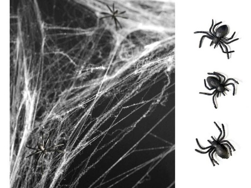 HALLOWEENSKÉ DEKORÁCIE PAVUČINA A PAVÚKY