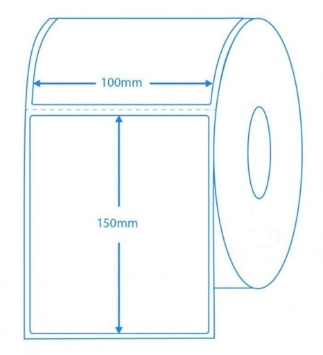 Termoetikety 100x150mm 500 ks, biele
