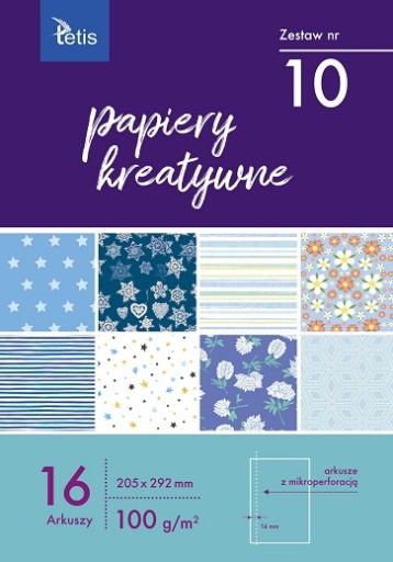 Kreatívny papier A4 16 listov Tetis KB030-10