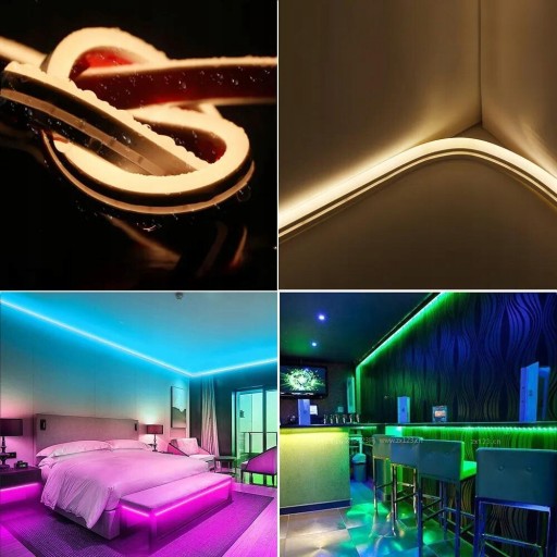 NEON Mono 12V LED pásik na meter 5/12mm ZELENÝ