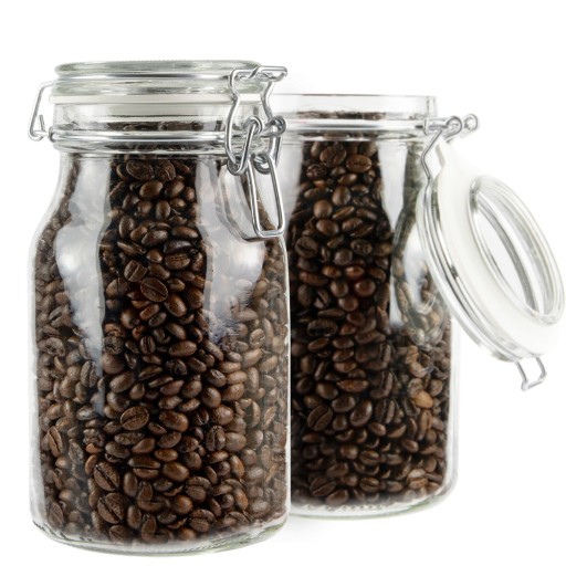 HERMETICKÁ SKLENENÁ Dóza SO SKLENENÝM viečkom 1,1L