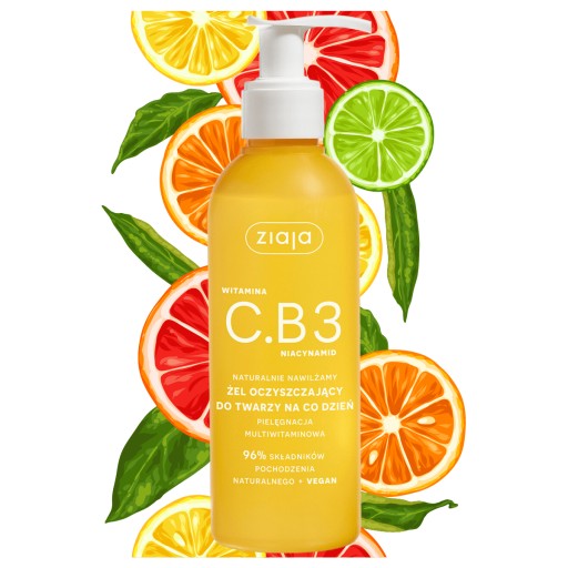 Ziaja Čistiaci gél na tvár s vitamínom C.B3 190 ml