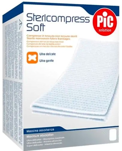 PIC Solution Stericompress Soft Sterilné netkané obklady 10x10cm 100 ks