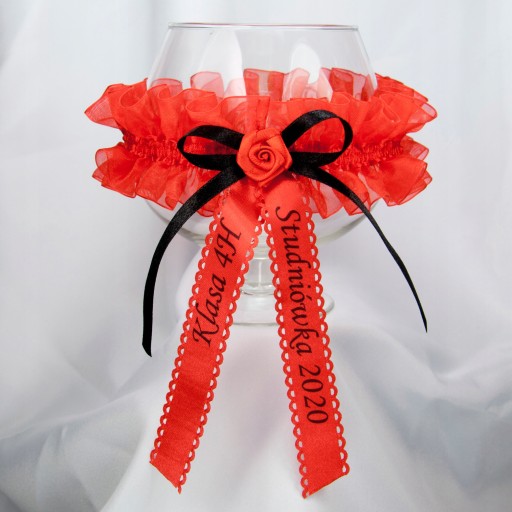 Podväzky PROM podväzok RED meno, dátum