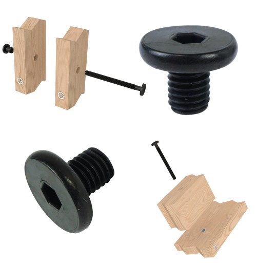 10x skrutka M8 x 10 mm plochá imbusová hlava, nábytková skrutka, metrická čierna