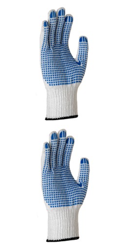 Pracovné rukavice KNIT DOT škvrnité PROOF9-12 párov