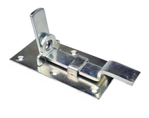 ZÁPADKA DVERÍ S VISIACÍM ZÁMOKOM OHNUTÁ ZÁPADKA 100 mm