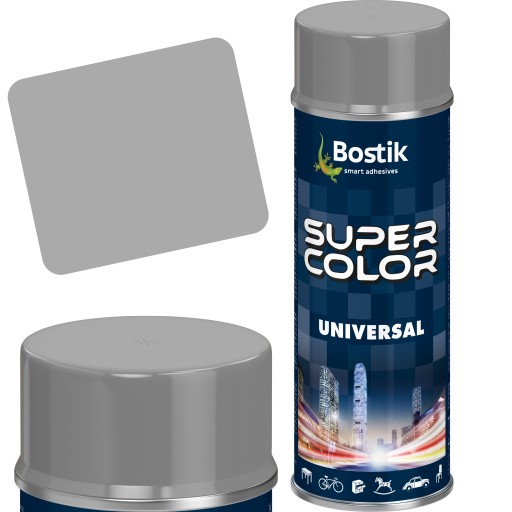 Univerzálny farebný lak v spreji sivý 400ml akrylový strieborný sprej na kov