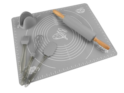 Kuchynský valček 38cm Silikónový ŠEDÝ OTOČNÝ VEĽKÝ valček