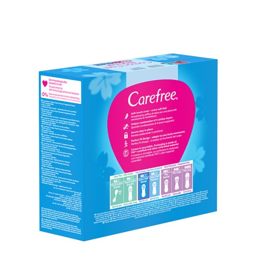 CAREFREE Cotton Fresh hygienické vložky svieža vôňa 76 ks