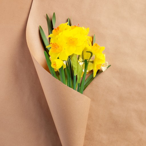 UMELÉ KVETY žlté kytice narcisov 45 cm ako skutočné do veľkonočnej vázy