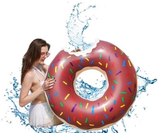 Nafukovací vodný kruh Donut Bagel Nafukovací matrac Donut 90 cm.
