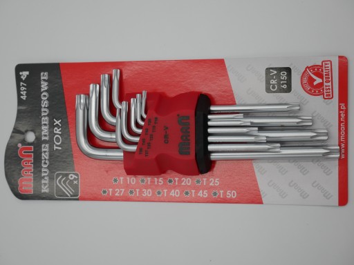 TORX PROFI imbusové kľúče, sada 9 prvkov