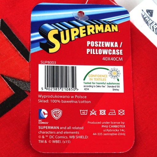Obliečka na vankúš 40x40 cm bavlnený superhrdina Superman