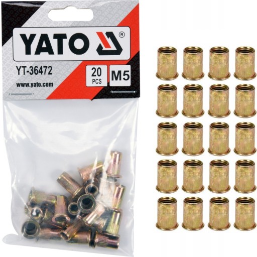 YATO OCEĽOVÁ NITOVACIA MATICA M5 20 ks.
