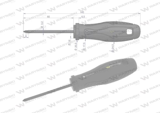 RM PZ0 skrutkovač 60 mm. SVCM oceľ. Waryński