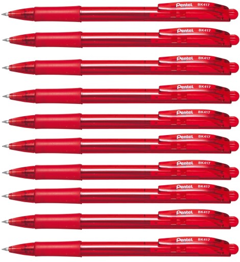 AUTOMATICKÝ GUĽOVÝ BOD. PENTEL BK417 WOW RED - 5 ks.