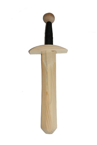 Malý drevený rytiersky meč, 41 cm, nelakovaný
