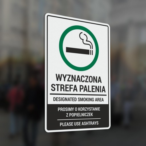 Vyhradená fajčiarska zóna - nálepka 10x15