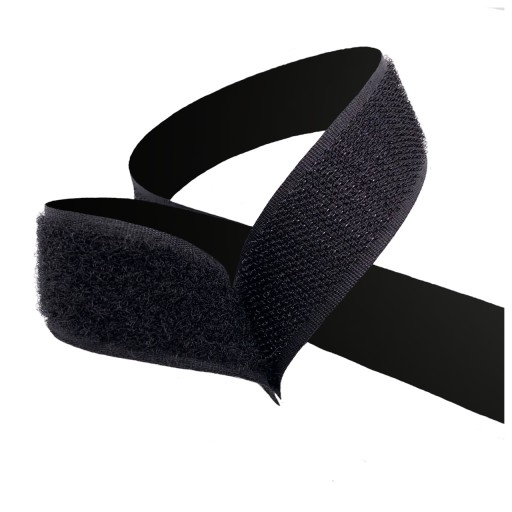 Samolepiaci suchý zips na moskytiéru, silná páska 16mm, SET 1 meter - ČIERNA