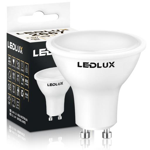 LED žiarovka GU10 6,5W = 60W SMD 4000K neutrálna Premium LEDLUX nebliká