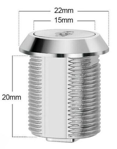 Vačkový kazetový zámok do skriniek, ONE KEY SYSTEM 20mm
