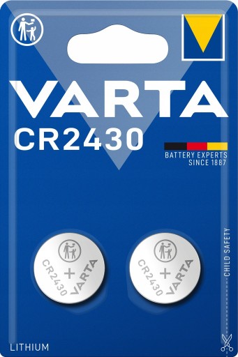 2x VARTA CR2430 TLAČIDLÁ BATÉRIA CR 2430 LITHIUM 3V