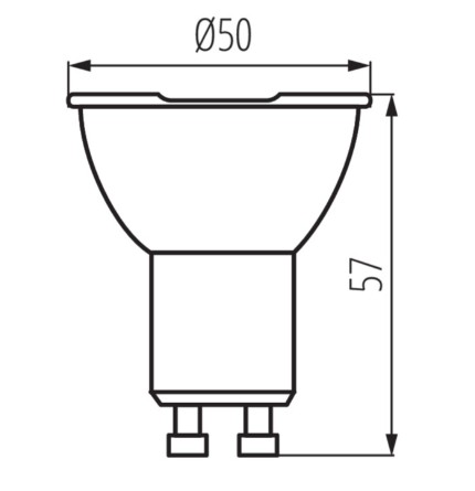 IQ-LED žiarovka GU10 BASE 6,5W-NW svetelný zdroj 515lm 4000K
