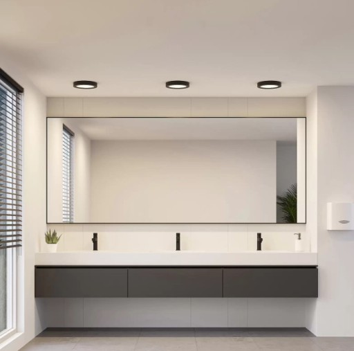 LED panel + napájací zdroj Čierne okrúhle stropné svietidlo 6W 4000K 11cm