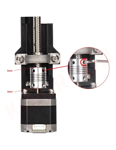 FLEXIBILNÁ, PEVNÁ SPOJKA BEZ HÔR, HRIADEĽ 8x8 mm
