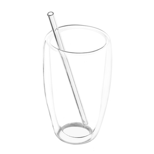 SLAMKY, NÁPOJOVÉ TRUBKY S ČISTIČOM, SKLO, 20 cm, 5 KUS. EKOLOGICKÝ