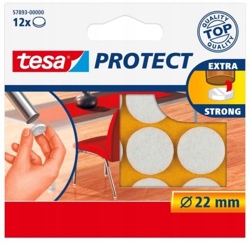 Plstené podložky na stoličky tesa table 22mm 12 ks