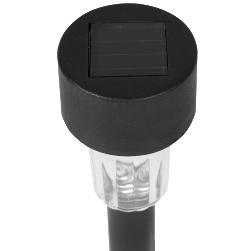 LED SOLÁRNE ČIERNA ZEMNÁ LED ZÁHRADNÁ LAMPA, VRÁŽANÁ, STĹPIKOVÝ OSTÍK