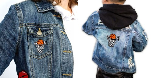 Nažehľovacia vyšívaná basketbalová lopta