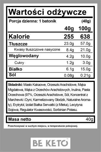 Keto tyčinka - oriešok 40g