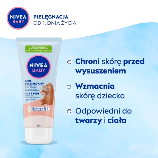 NIVEA BABY krém na tvár a telo 100 ml