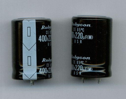 220uF 400V 220 µF 400 V RUBYCON 85C (2 KS) ELEKTROLYTICKÝ KONDENZÁTOR