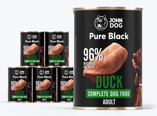 John Dog Pure kačica 96% 400g mokré krmivo pre psov