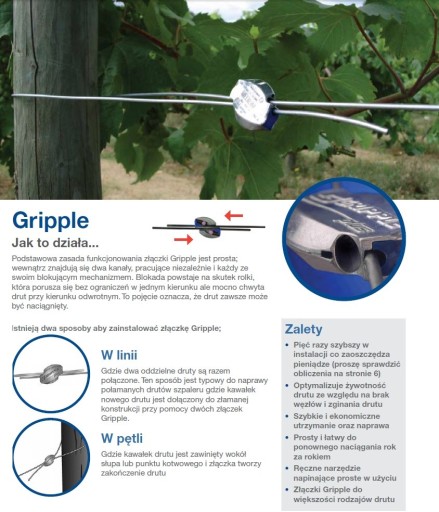 Gripple - Malé konektory na napínanie napínacích drôtov s priemerom 1,40-