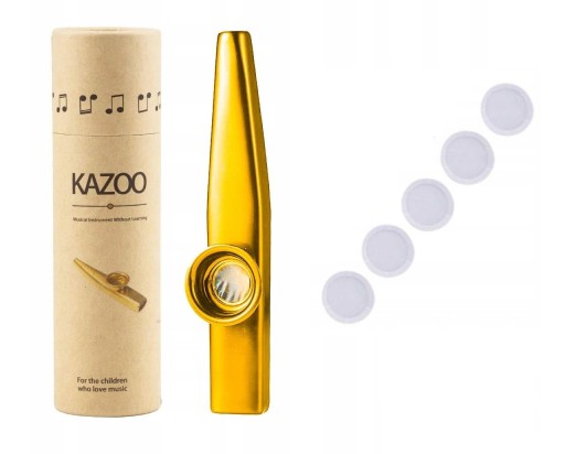 KAZOO METAL ZLATÝ + Púzdro + 5 BEZPLATNÝCH MEMBRÁN