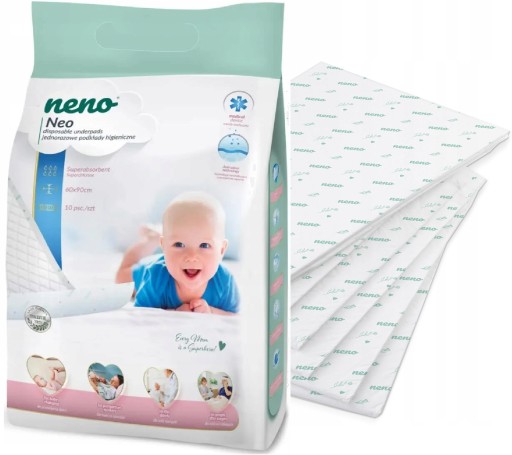 NENO JEDNORÁZOVÉ HYGIENICKÉ PODLOŽKY 60x90 10 ks